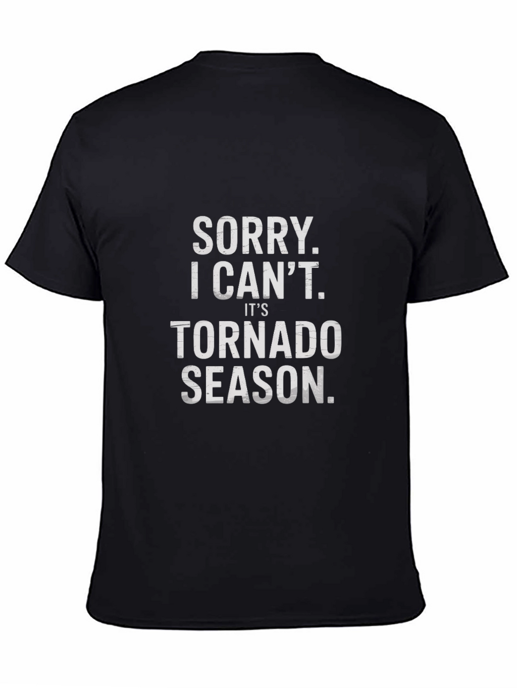 Funny Tornado Season Black T-Shirt