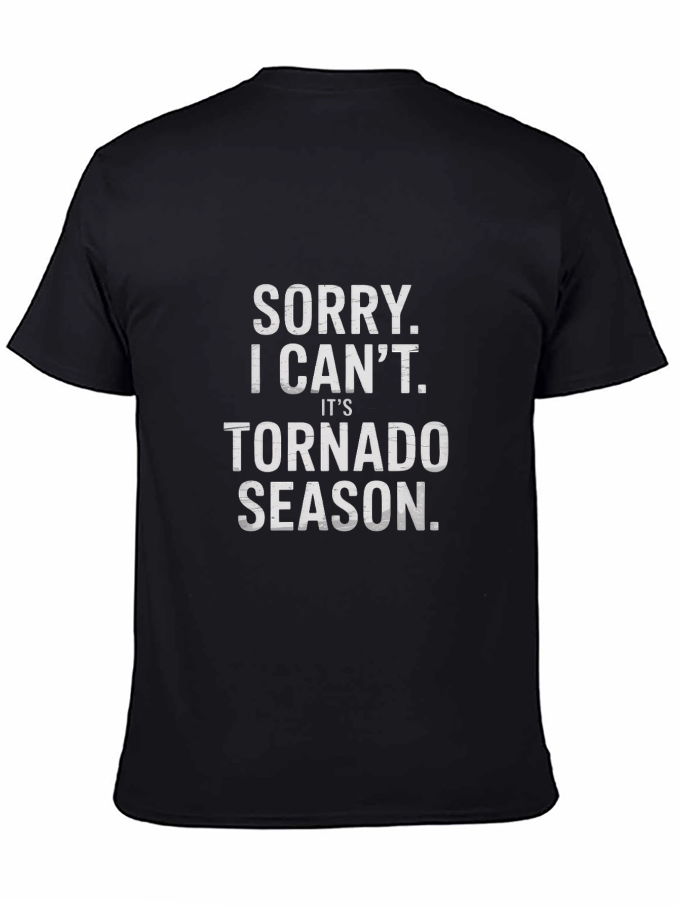 Funny Tornado Season Black T-Shirt