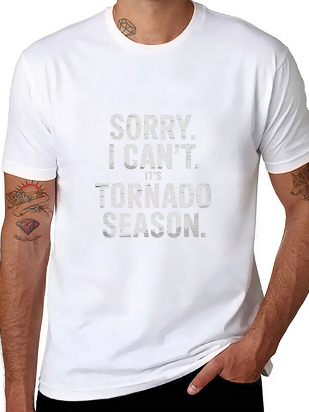 Funny Tornado Season Black T-Shirt