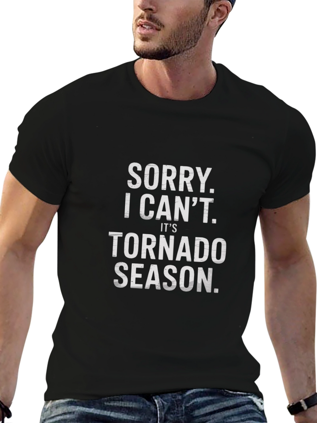 Funny Tornado Season Black T-Shirt
