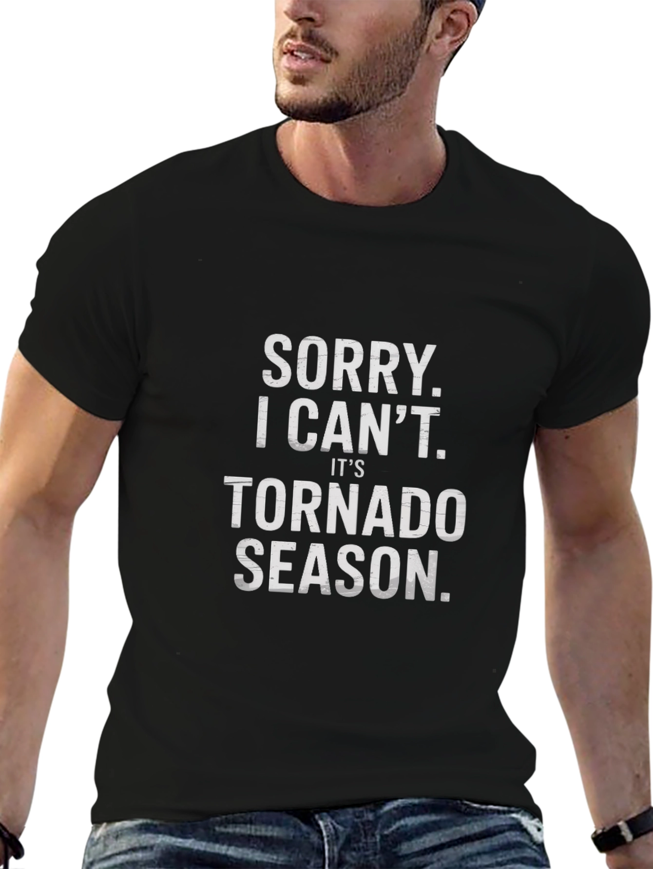 Funny Tornado Season Black T-Shirt