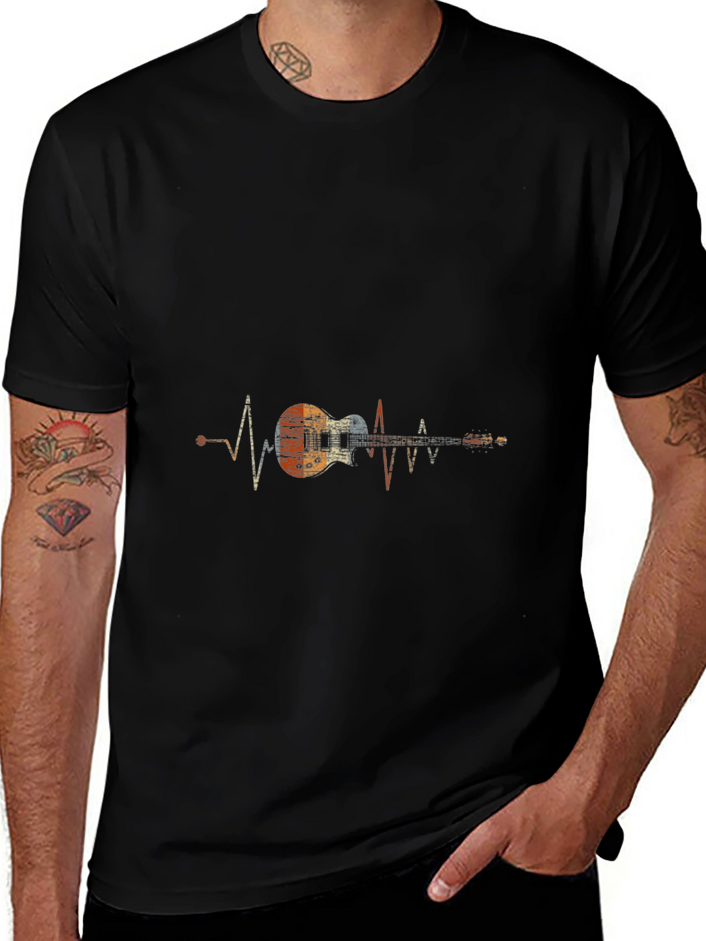 Guitar Heartbeat Graphic Tee