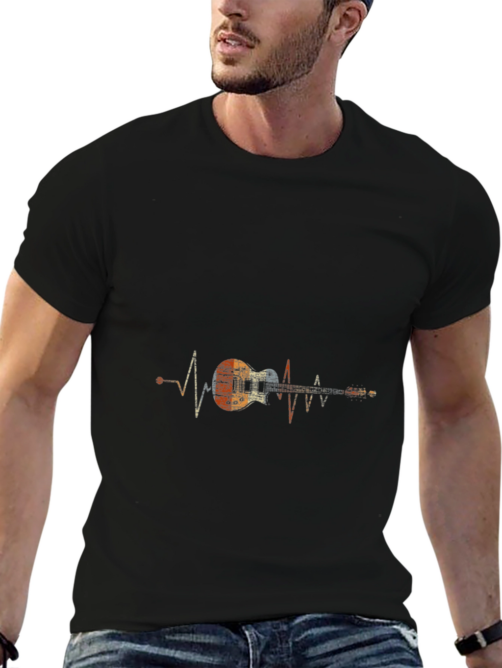Guitar Heartbeat Graphic Tee