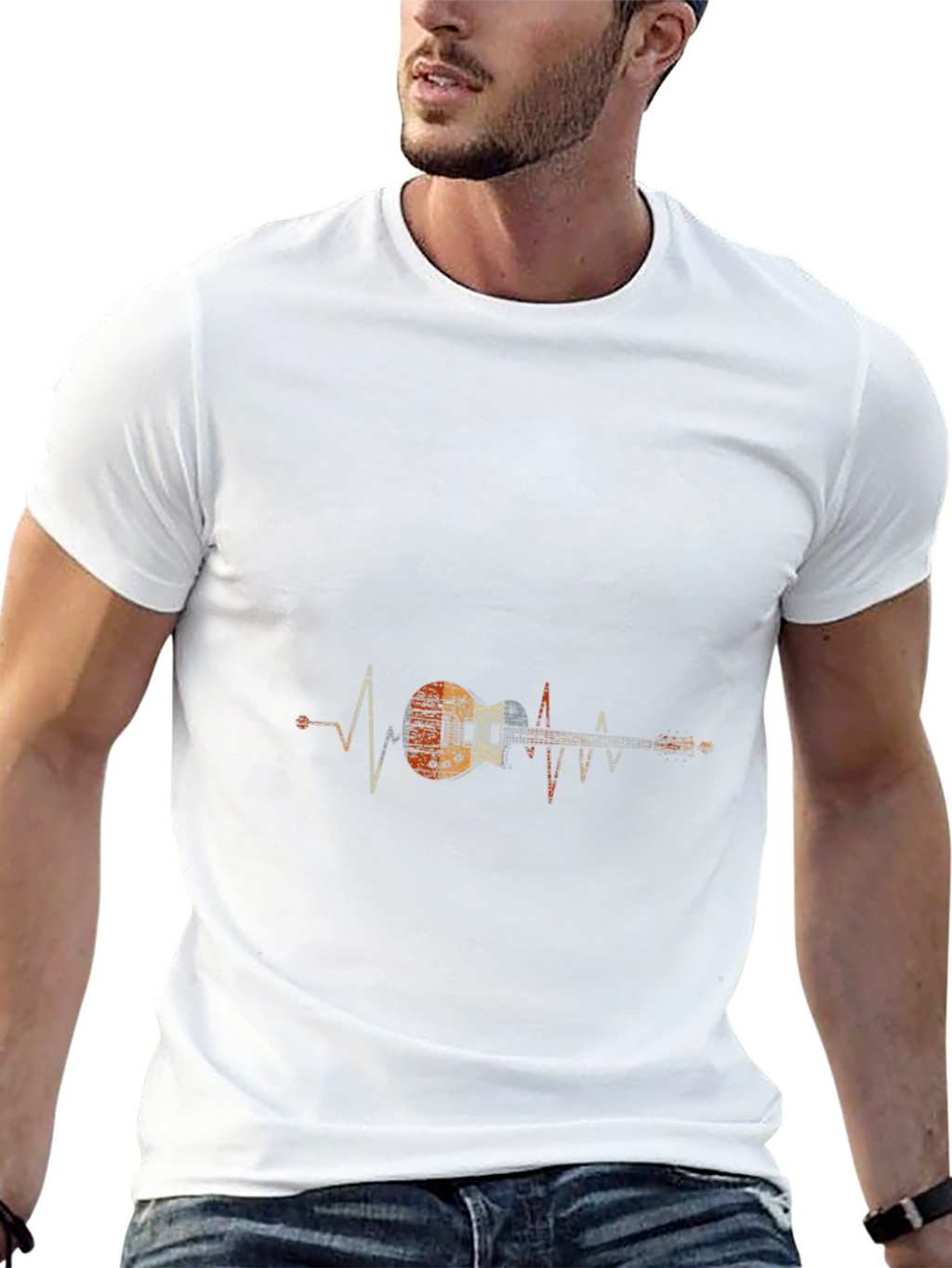 Guitar Heartbeat Graphic Tee