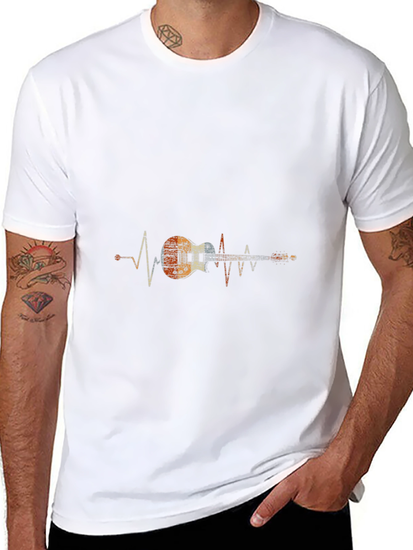 Guitar Heartbeat Graphic Tee