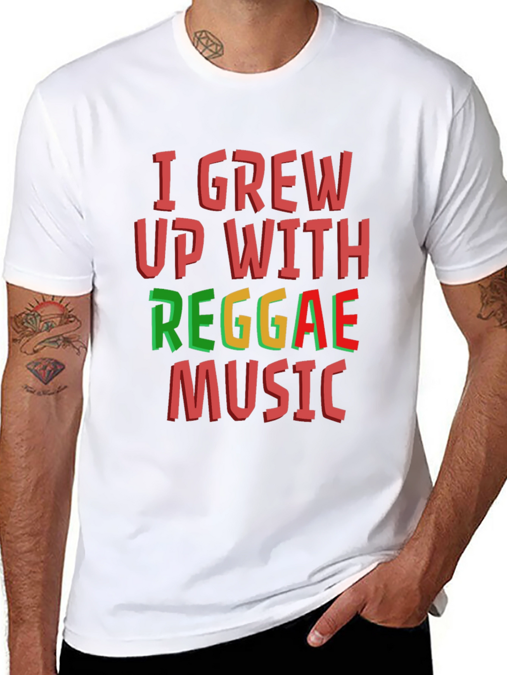I Grew Up With Reggae Music T-Shirt