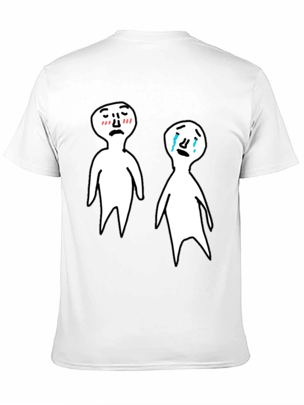 Emotional Cartoon T-Shirt - Black Tee