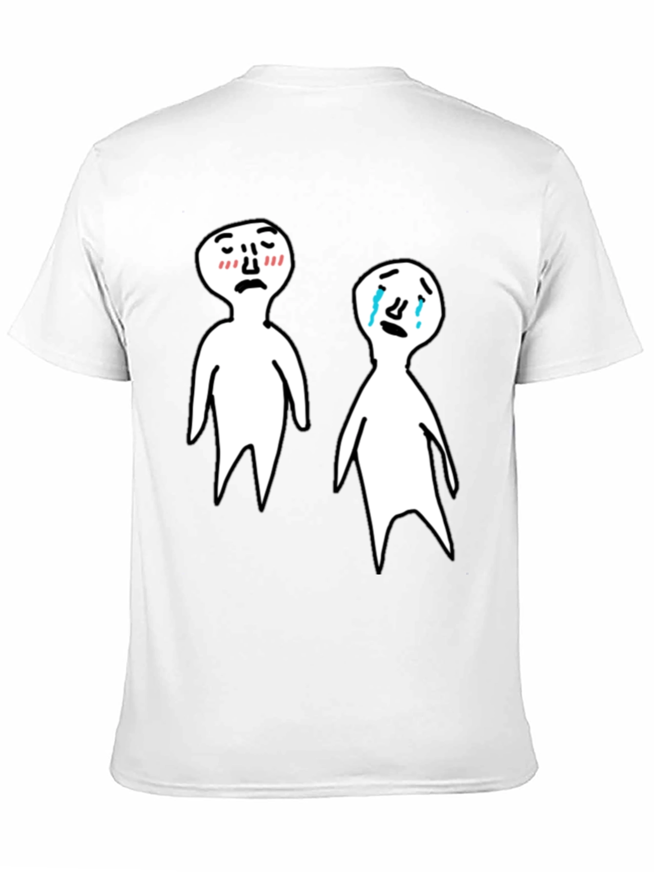 Emotional Cartoon T-Shirt - Black Tee