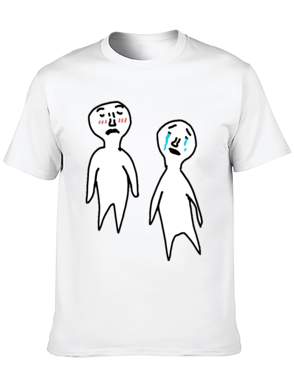 Emotional Cartoon T-Shirt - Black Tee
