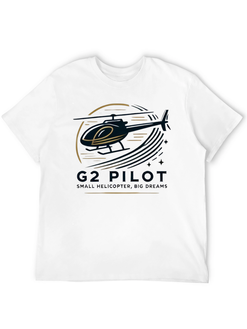 G2 Pilot Helicopter Graphic Black T-Shirt