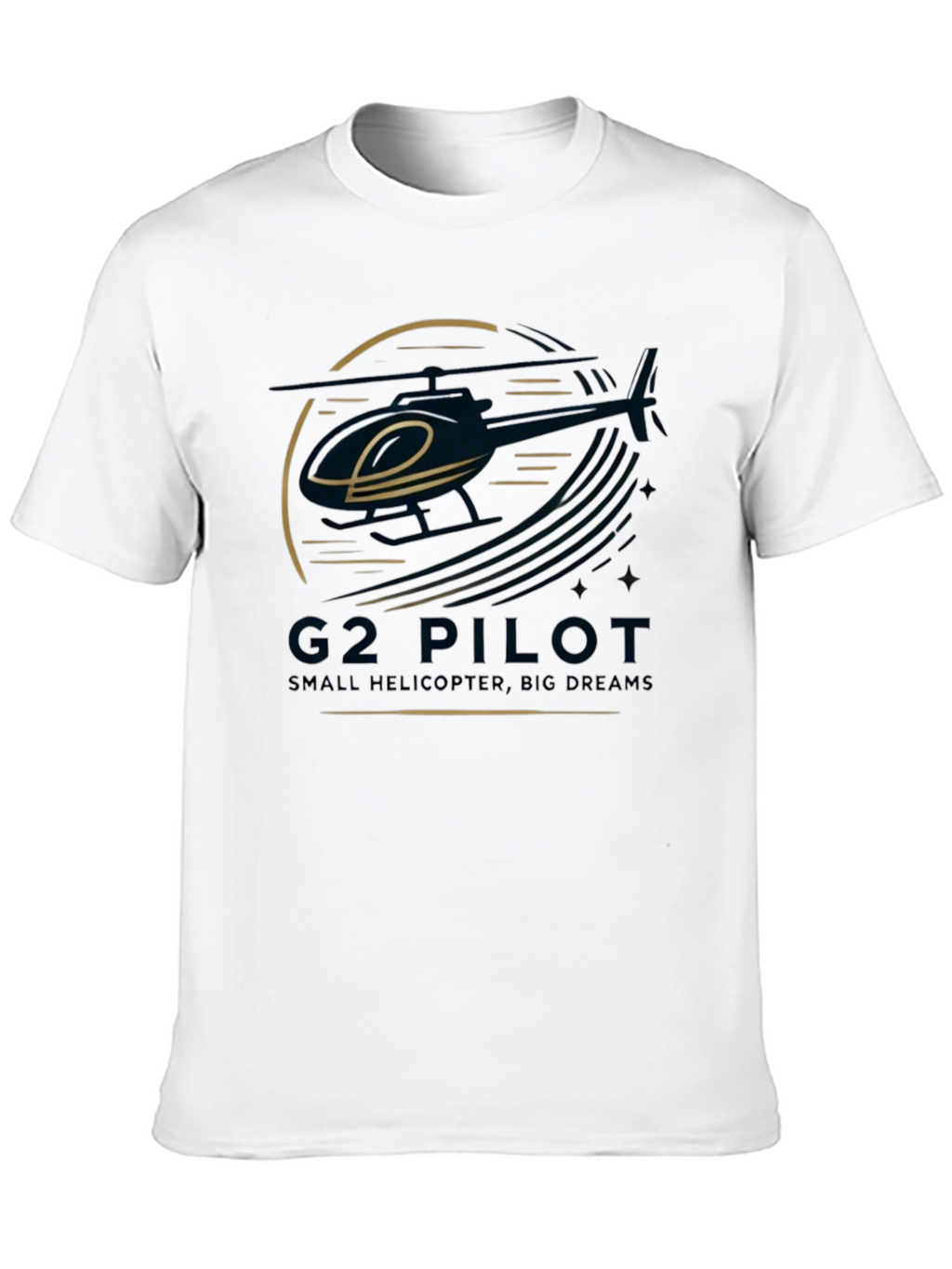 G2 Pilot Helicopter Graphic Black T-Shirt