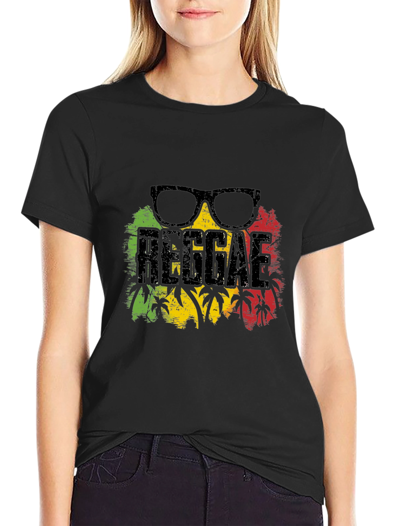 Reggae Vibes Graphic T-Shirt - Rasta Colors Tee