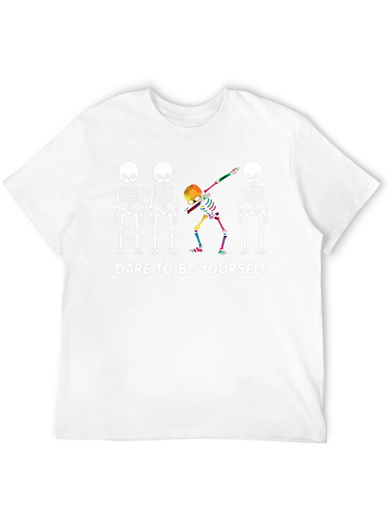 Dare To Be Yourself Skeleton Dab Graphic Tee