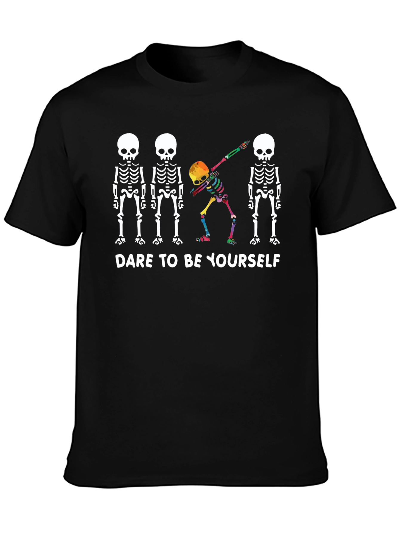Dare To Be Yourself Skeleton Dab Graphic Tee