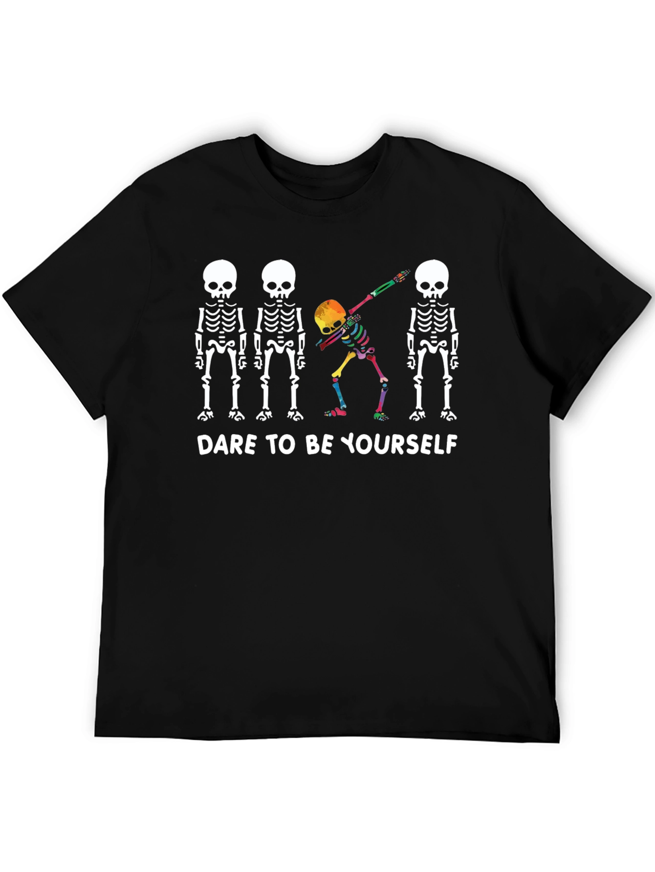 Dare To Be Yourself Skeleton Dab Graphic Tee