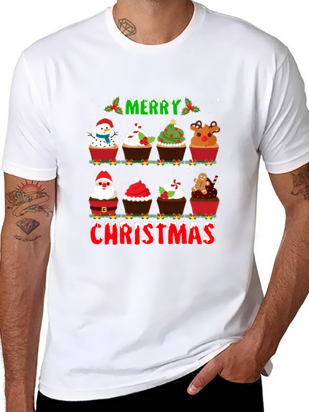 Merry Christmas Cupcake T-Shirt