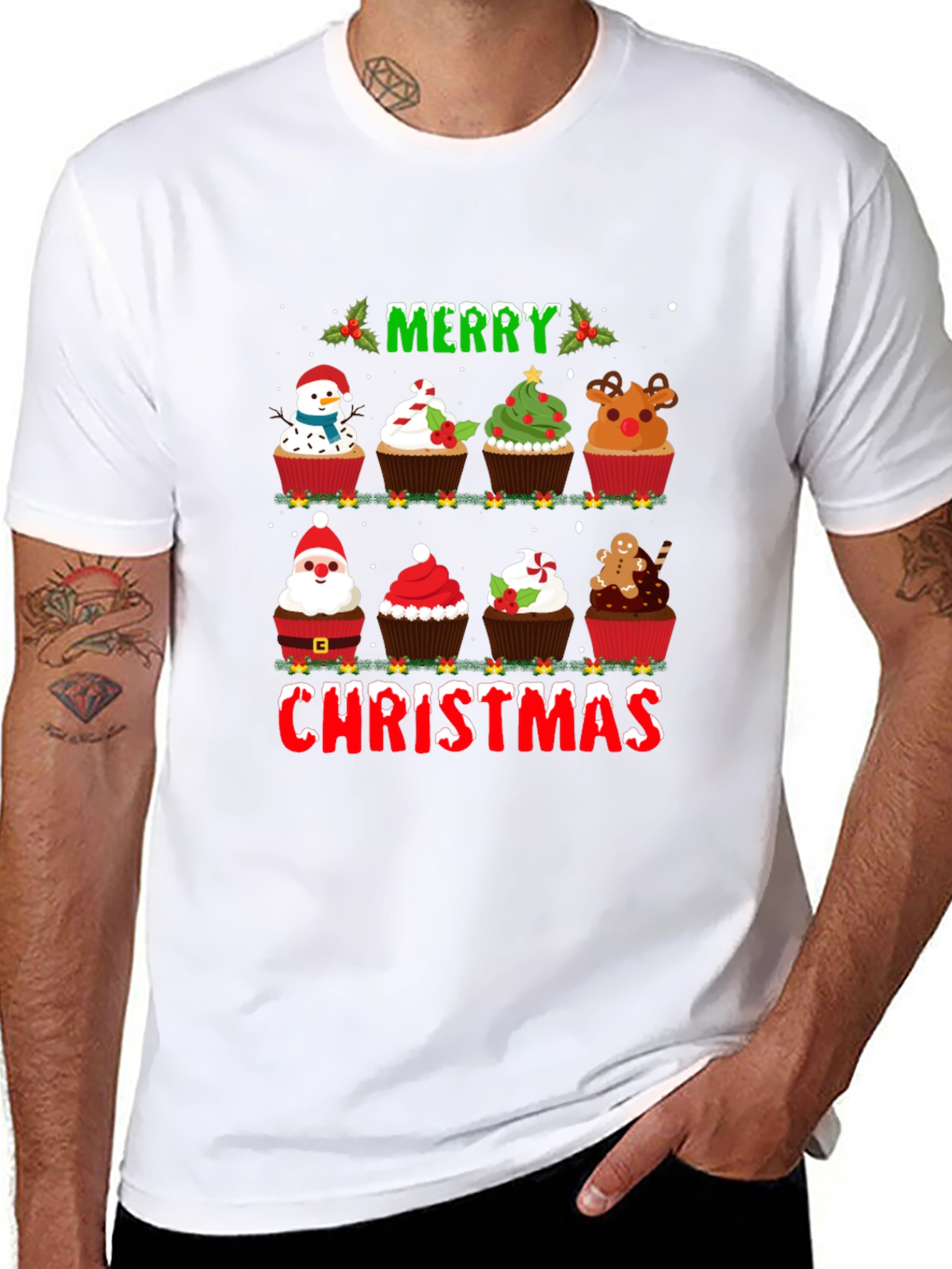 Merry Christmas Cupcake T-Shirt