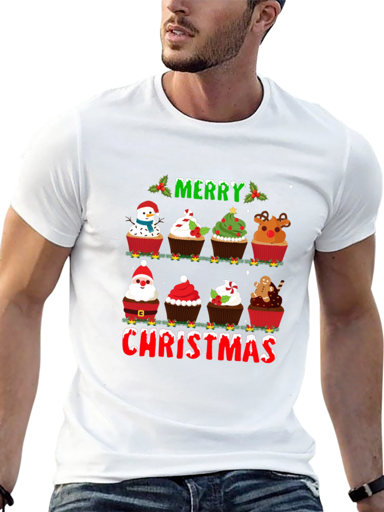 Merry Christmas Cupcake T-Shirt