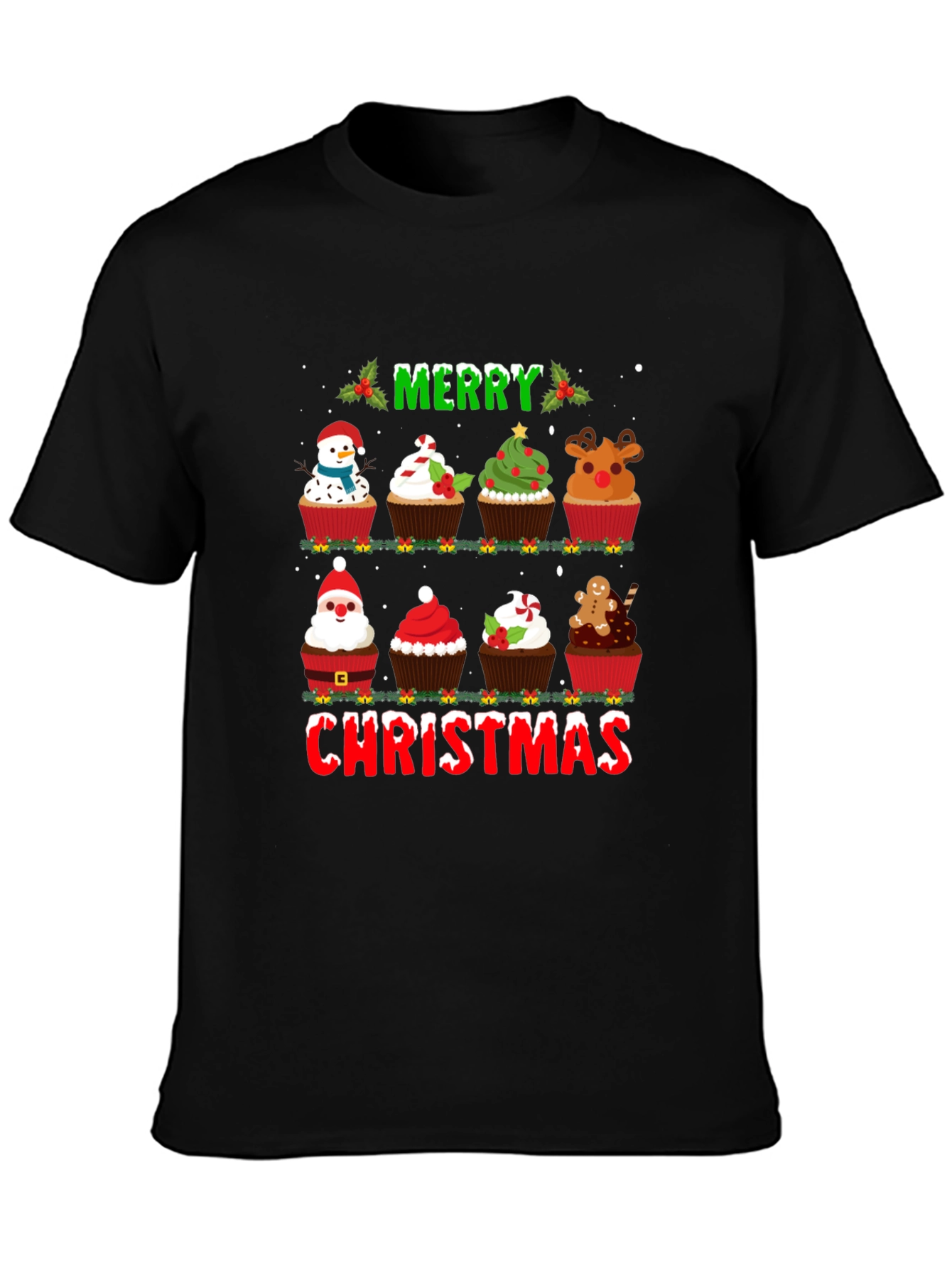 Merry Christmas Cupcake T-Shirt