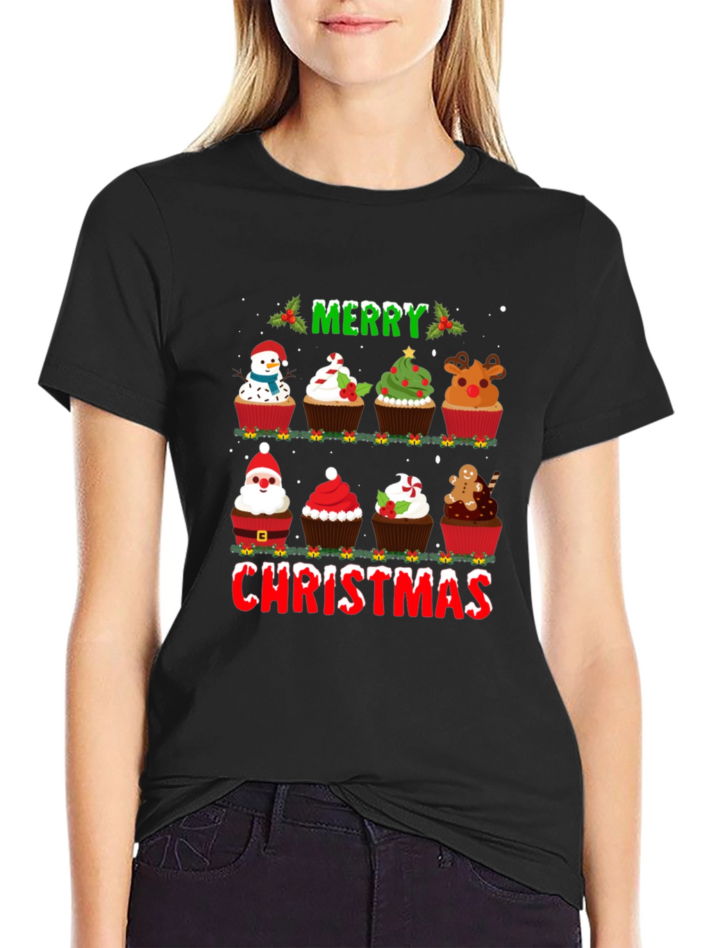 Merry Christmas Cupcake T-Shirt