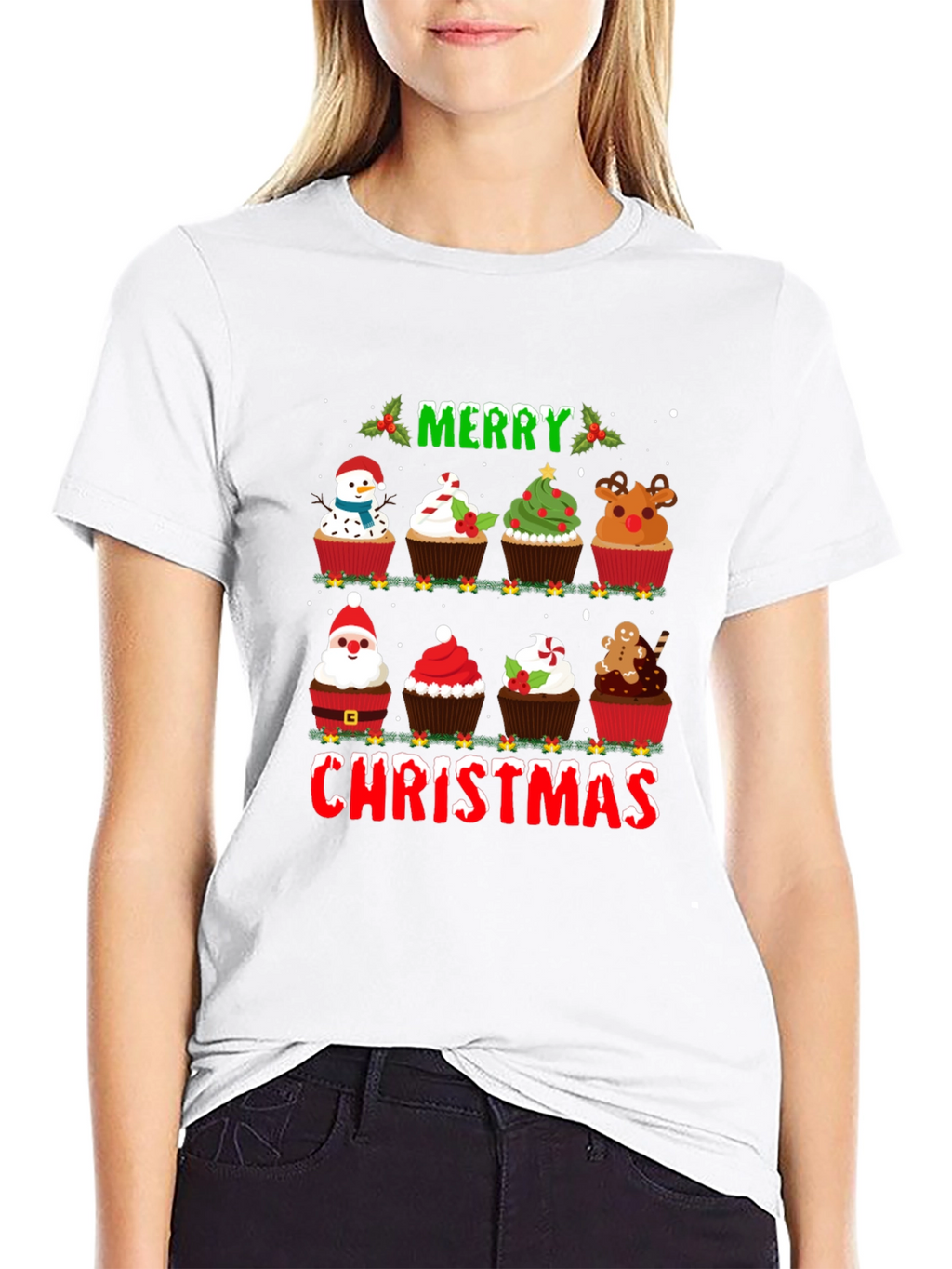 Merry Christmas Cupcake T-Shirt
