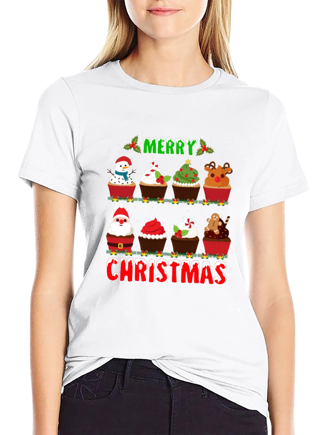 Merry Christmas Cupcake T-Shirt