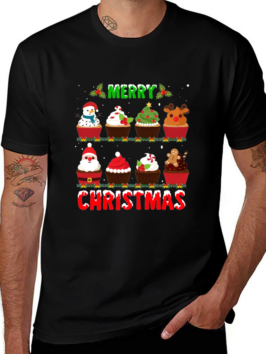 Merry Christmas Cupcake T-Shirt