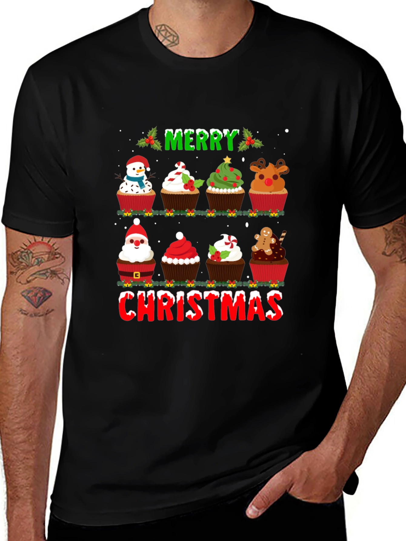 Merry Christmas Cupcake T-Shirt