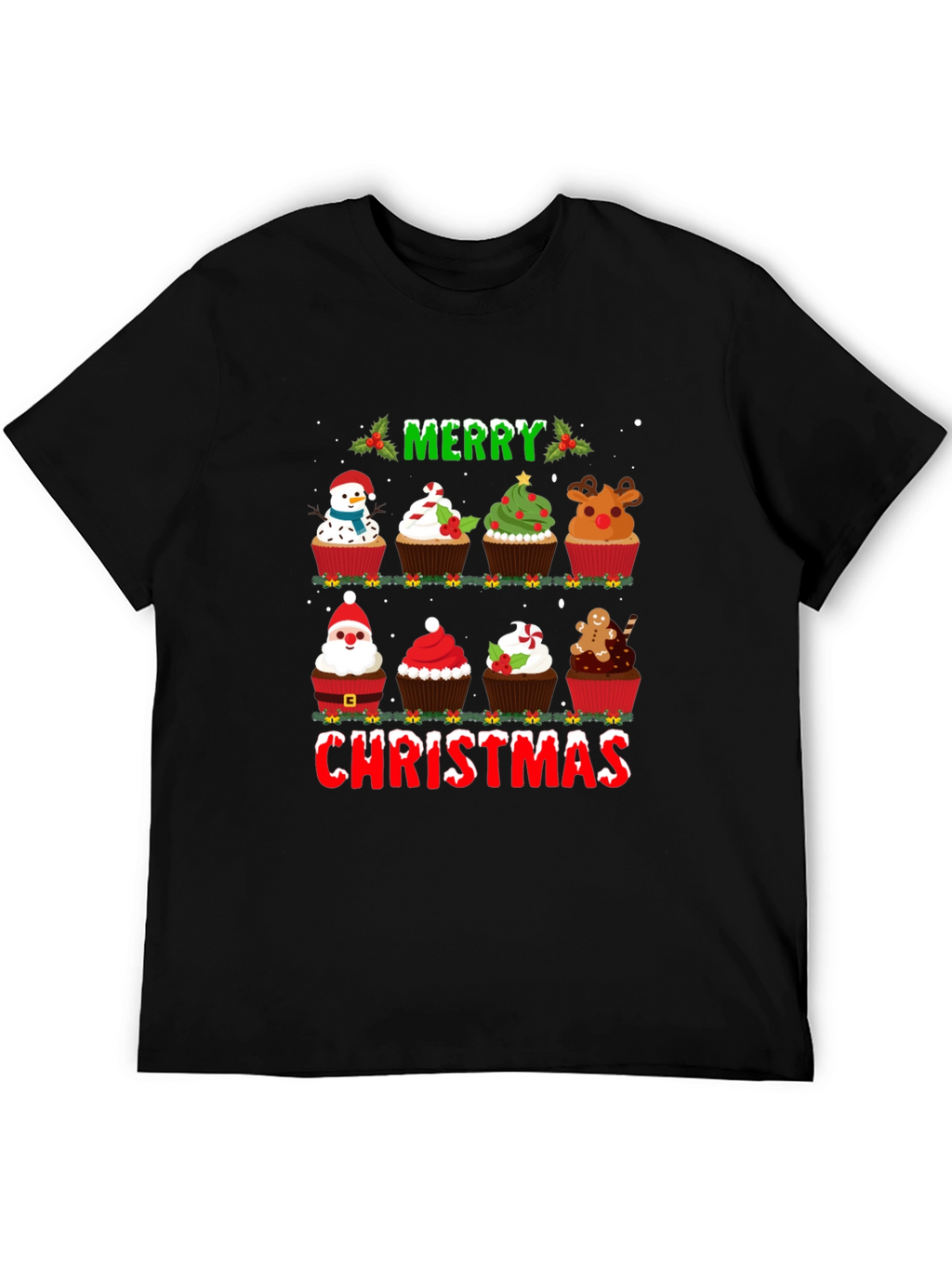 Merry Christmas Cupcake T-Shirt