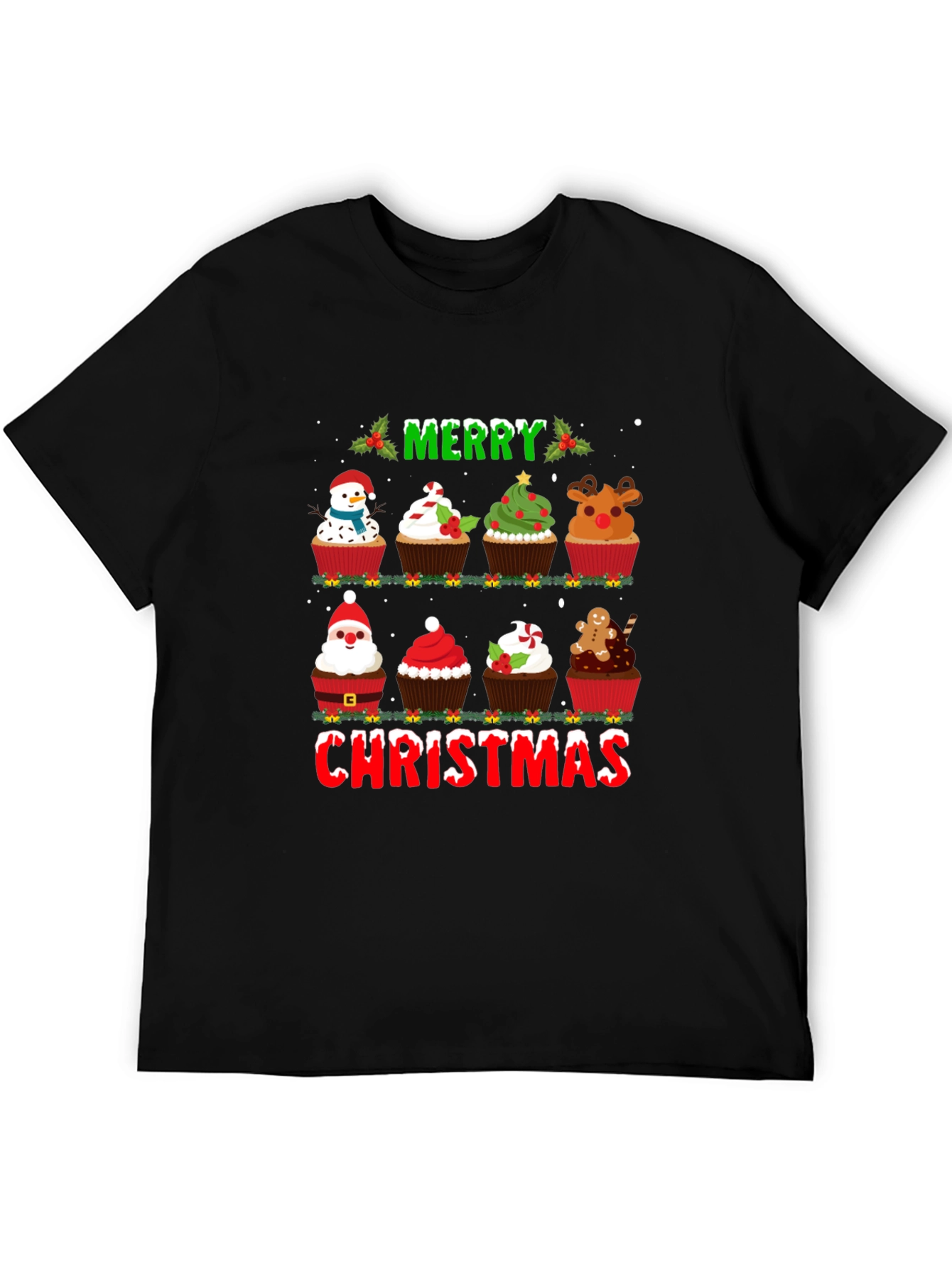 Merry Christmas Cupcake T-Shirt