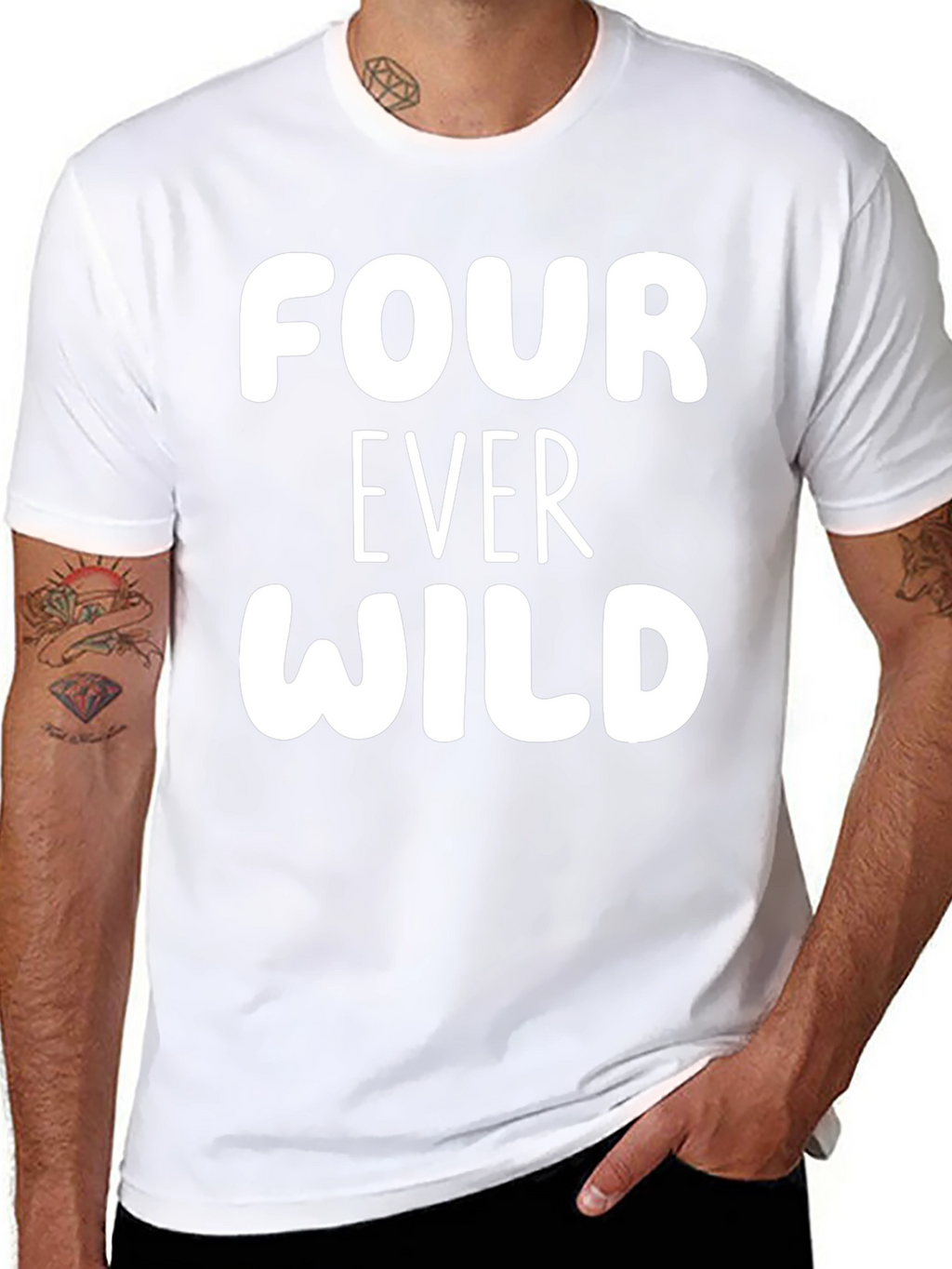 Four Ever Wild Black T-Shirt