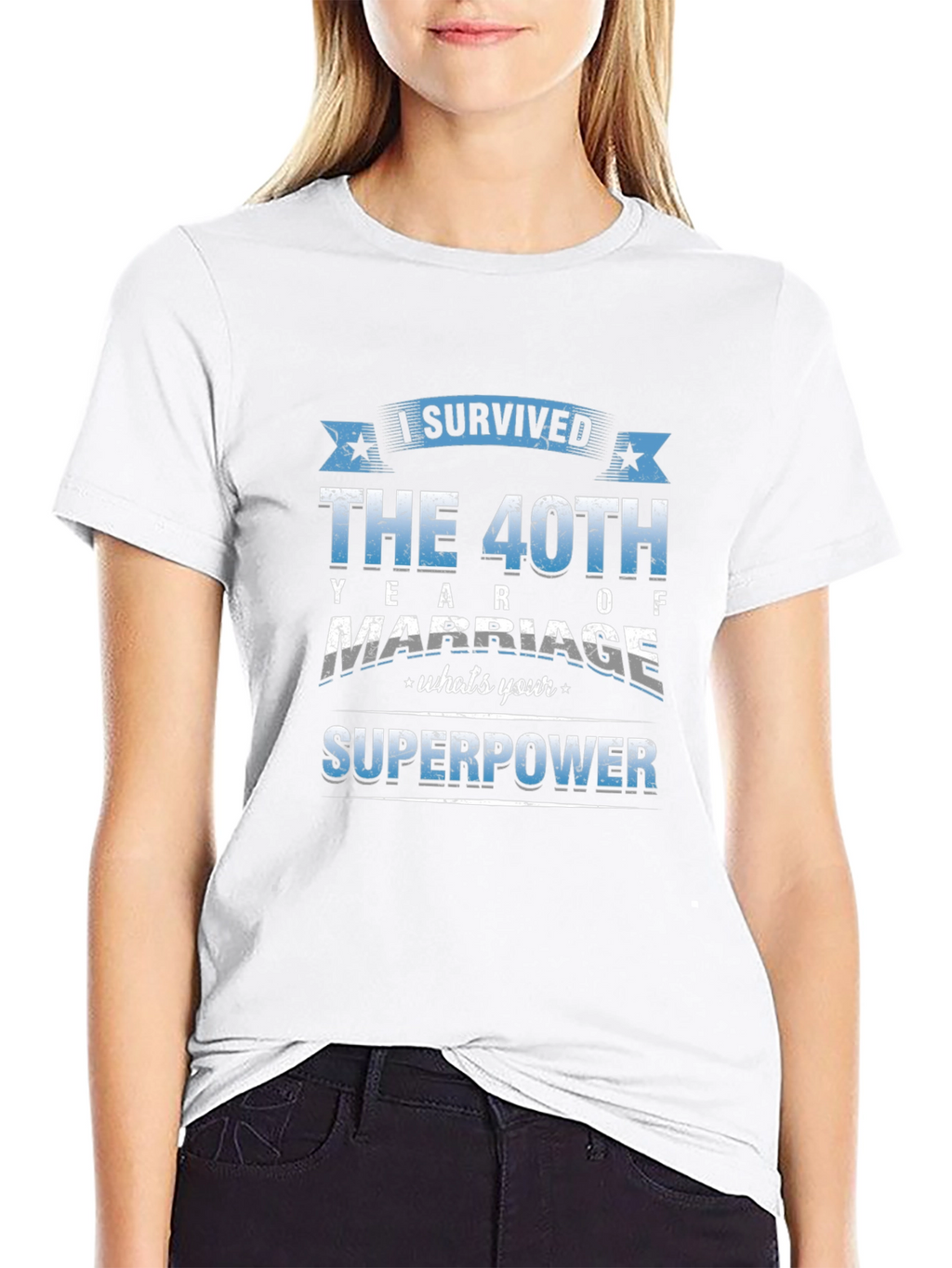 40th Anniversary Marriage Superpower T-Shirt