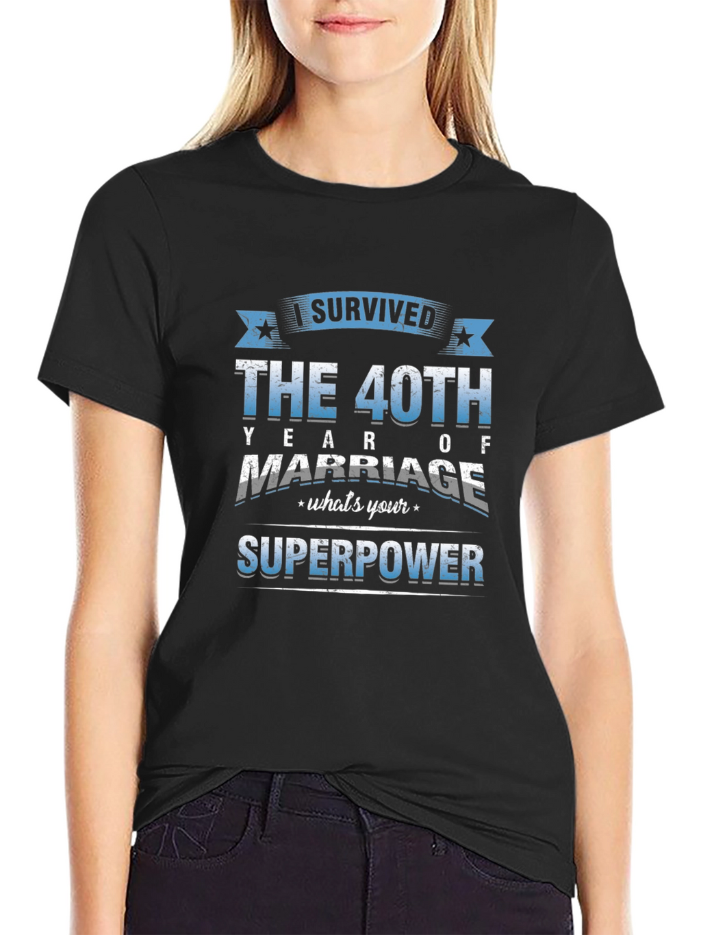 40th Anniversary Marriage Superpower T-Shirt