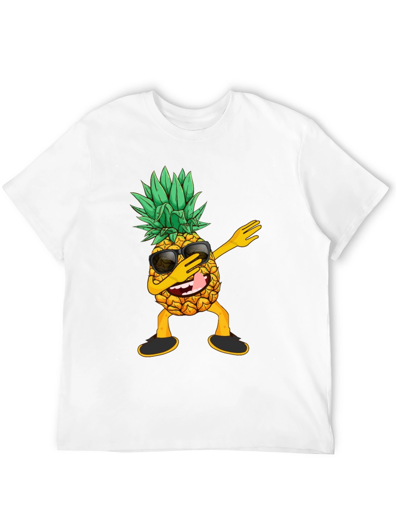 Dabbing Pineapple Graphic Tee - Cool Fruit Shirt