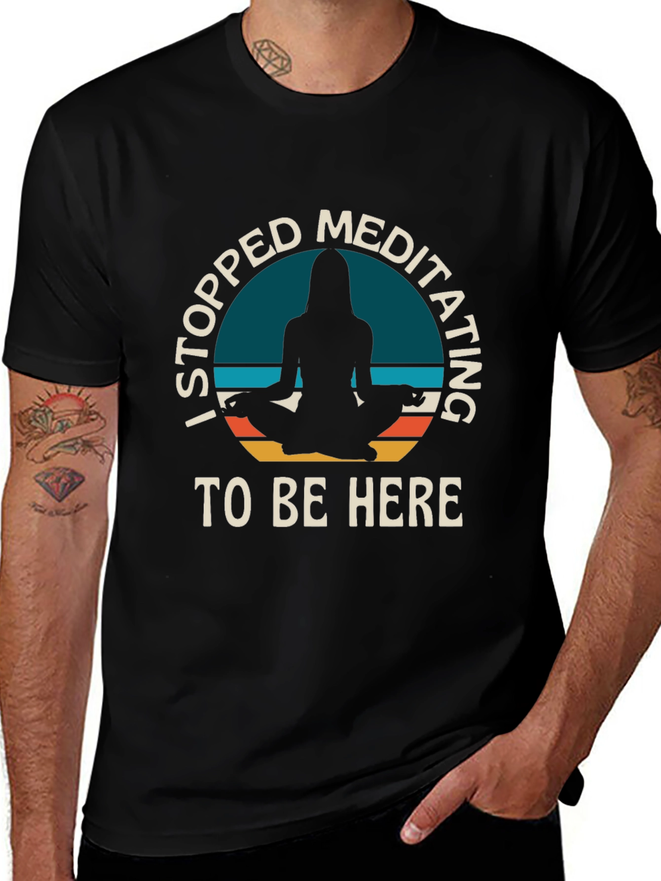 Meditating T-Shirt - Funny Yoga Lover Tee