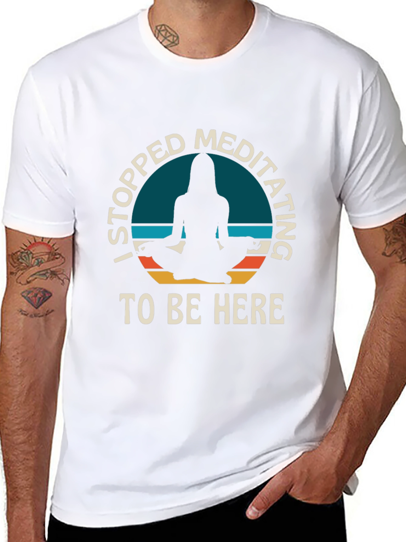 Meditating T-Shirt - Funny Yoga Lover Tee