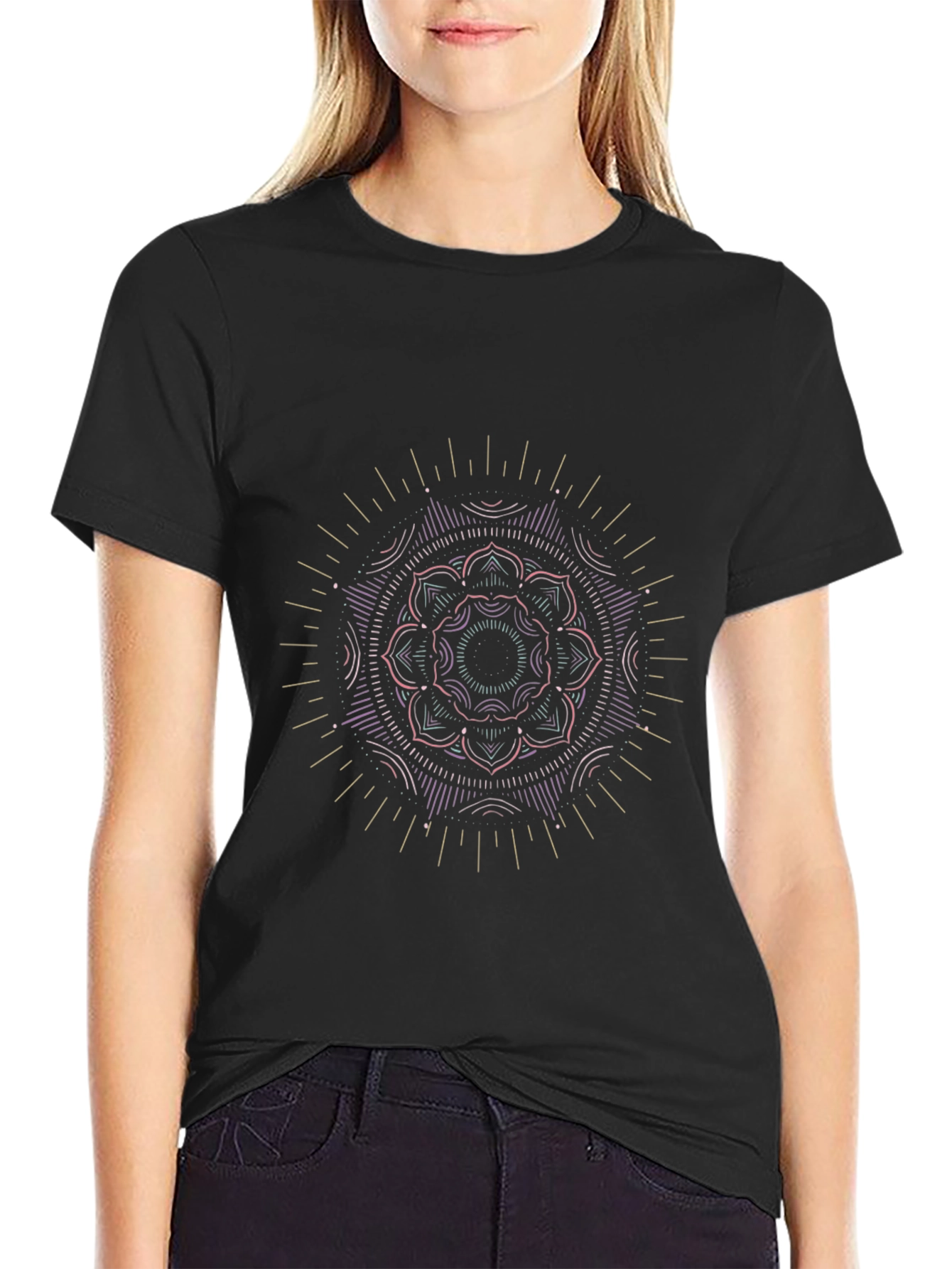 Mandala Graphic Black T-Shirt