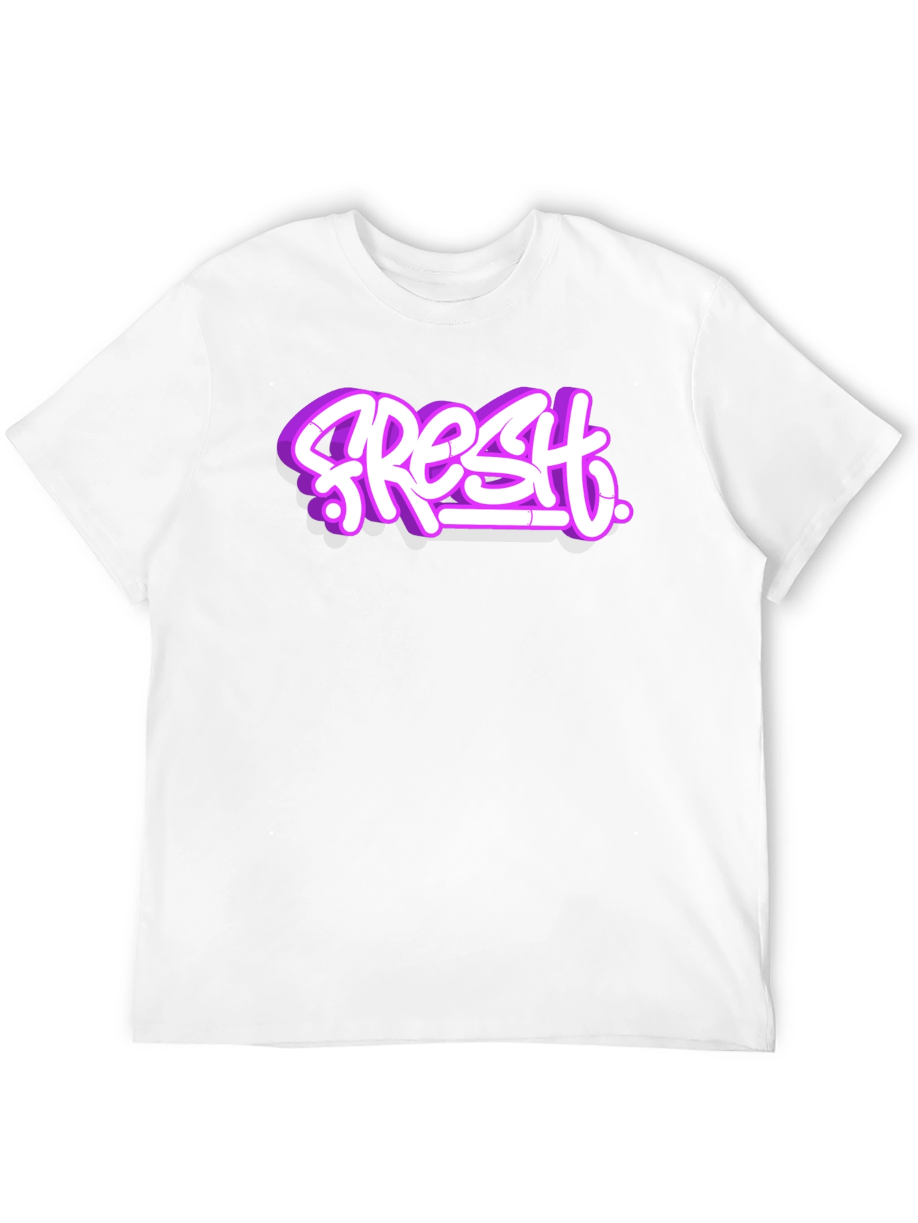 Fresh Graffiti Style T-Shirt - Black Crew Neck Tee