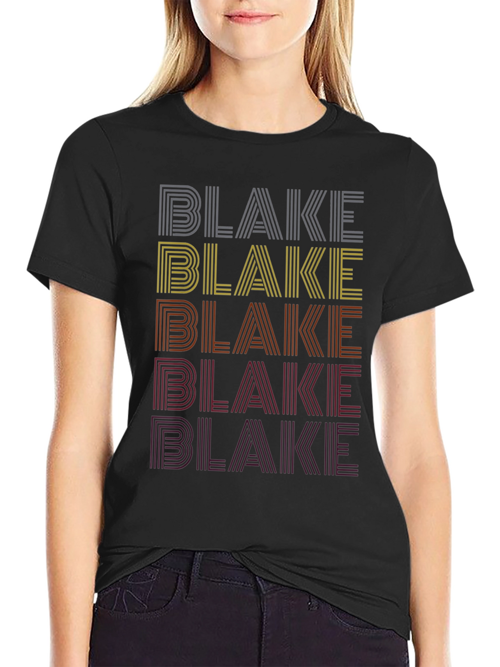 Retro Name Stack T-Shirt - Blake