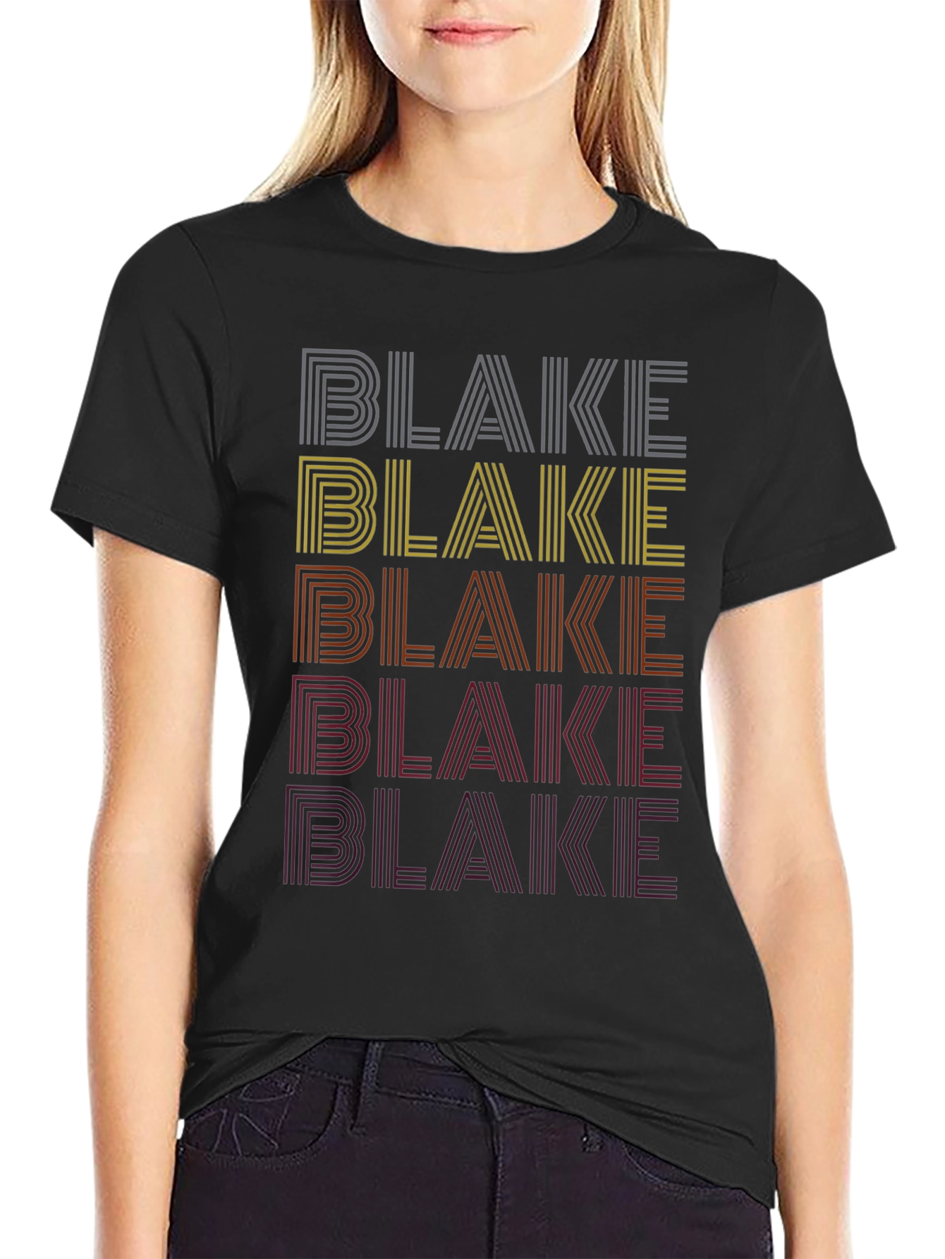 Retro Name Stack T-Shirt - Blake