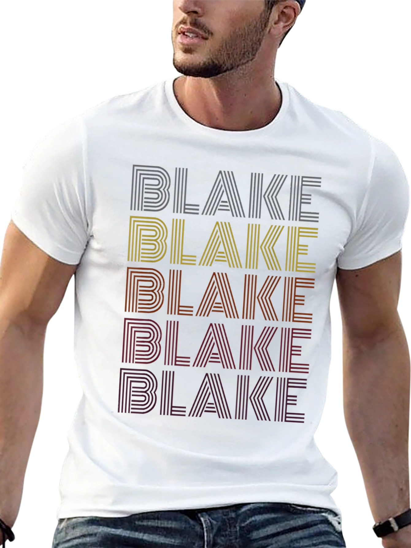 Retro Name Stack T-Shirt - Blake