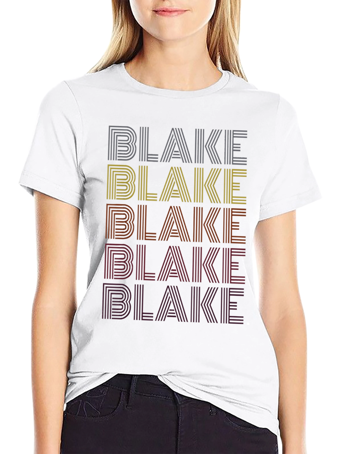 Retro Name Stack T-Shirt - Blake