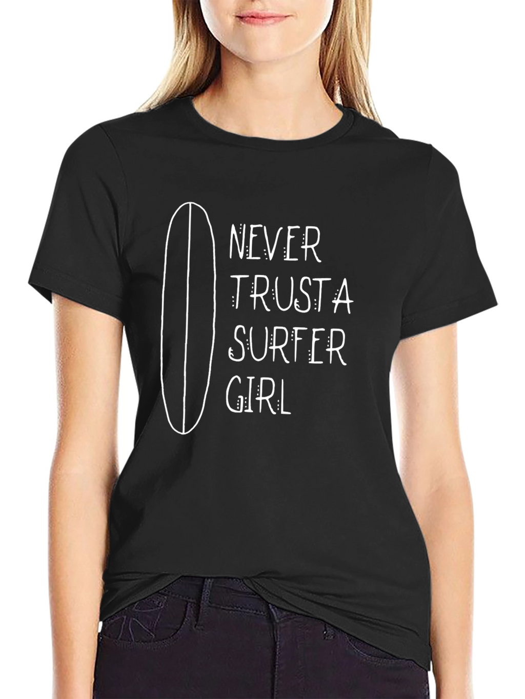 Never Trust a Surfer Girl Graphic Tee