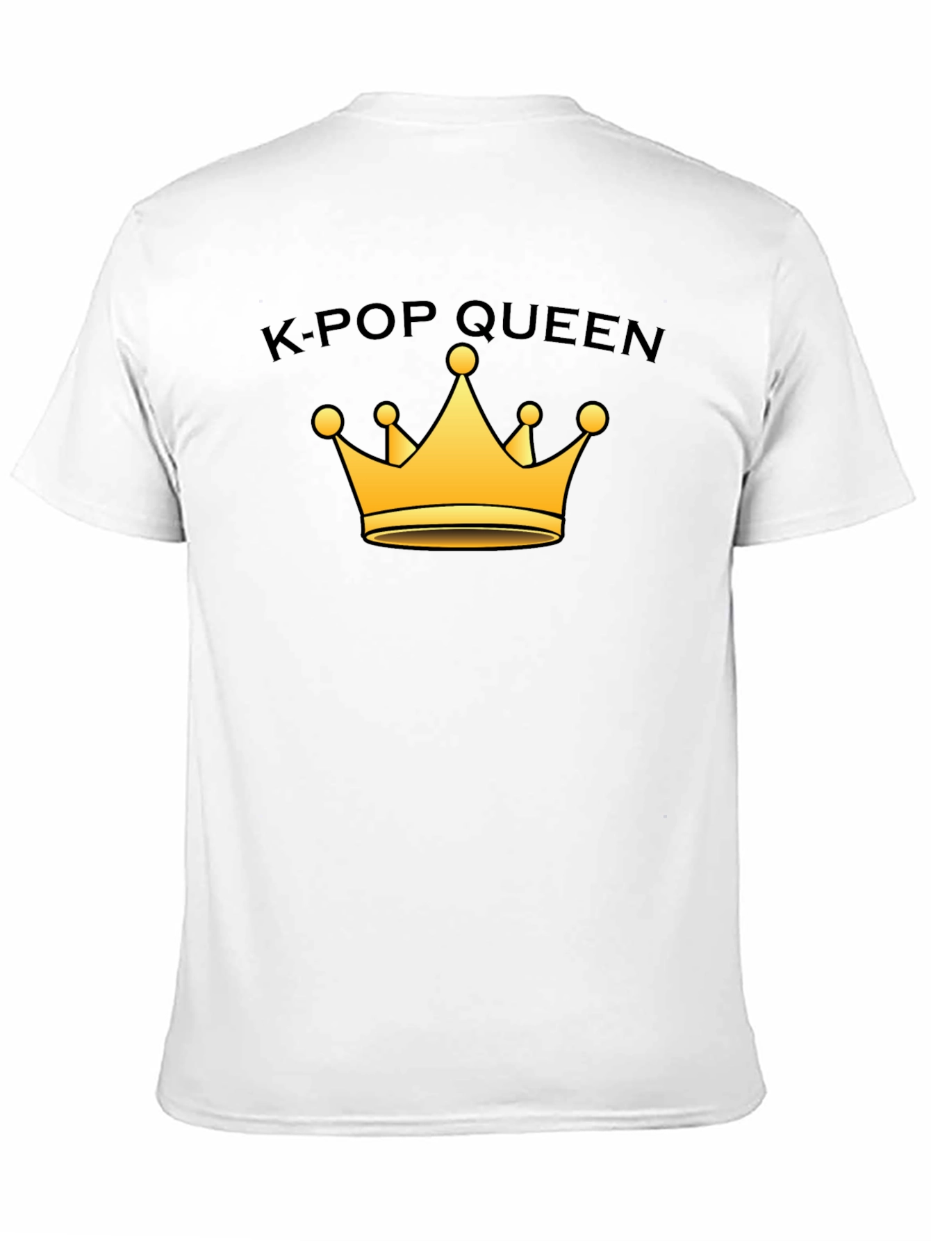 K-Pop Queen Crown Graphic Tee - Trendy Music Fan Apparel