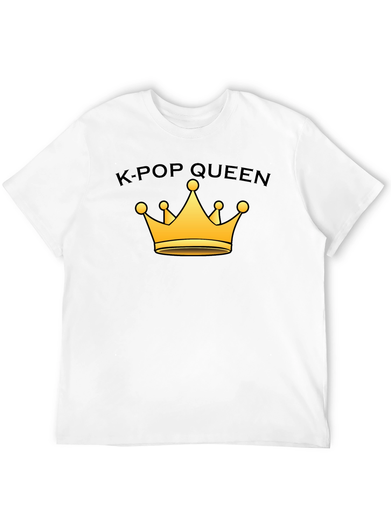 K-Pop Queen Crown Graphic Tee - Trendy Music Fan Apparel