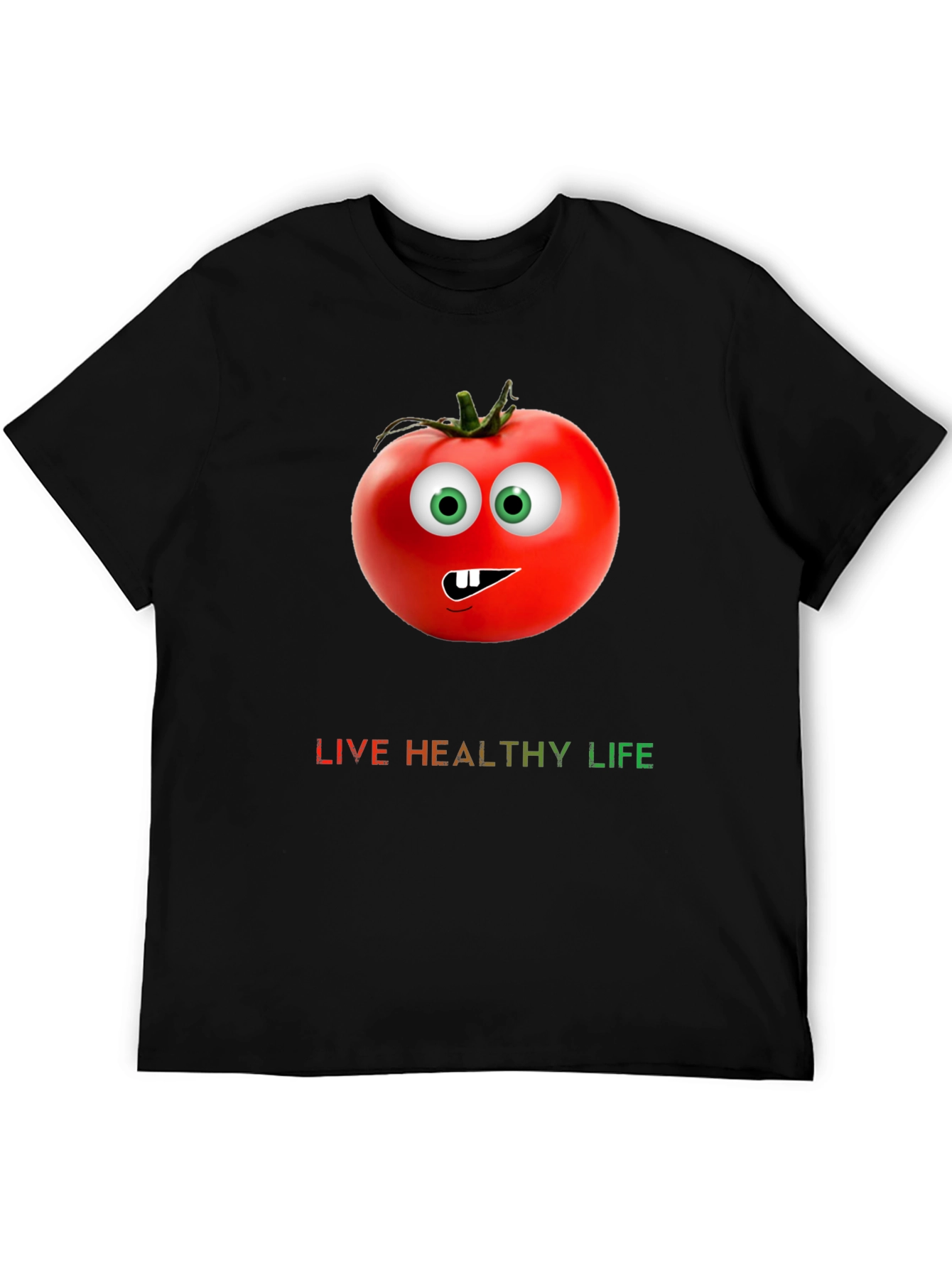 Funny Tomato Graphic Tee - Live Healthy Life Shirt