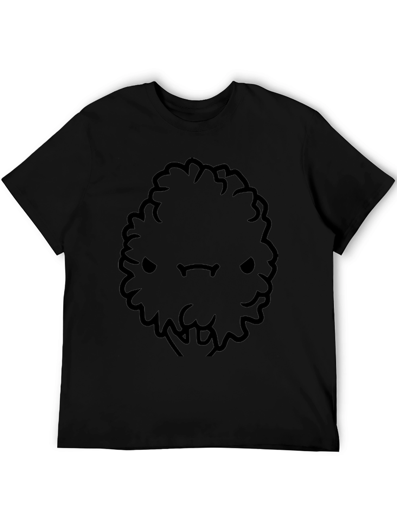 Mens Black Cartoon Bush Character T-Shirt