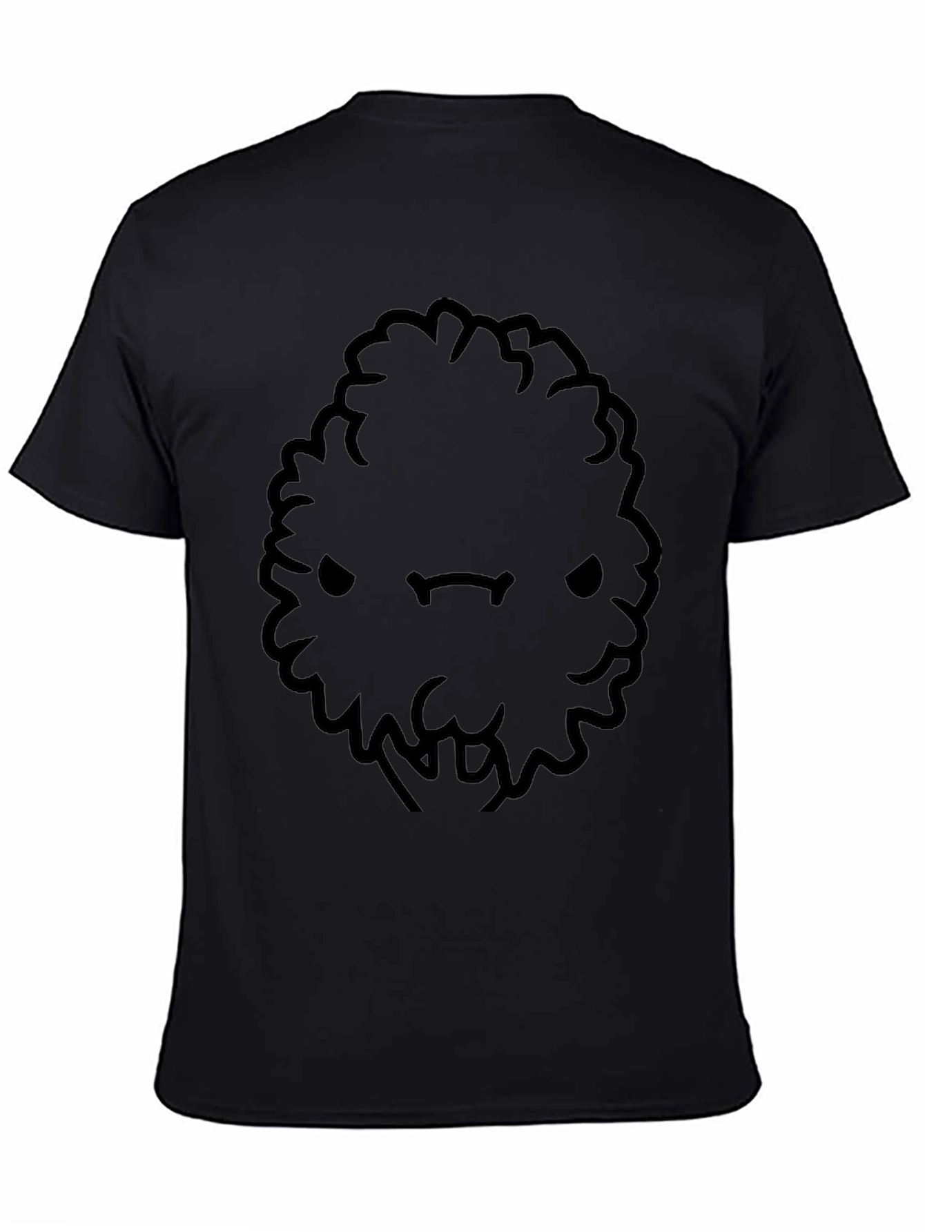 Mens Black Cartoon Bush Character T-Shirt