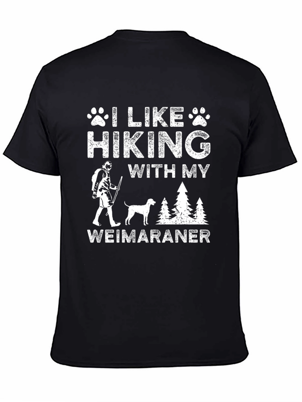 Hiking With My Weimaraner Graphic T-Shirt