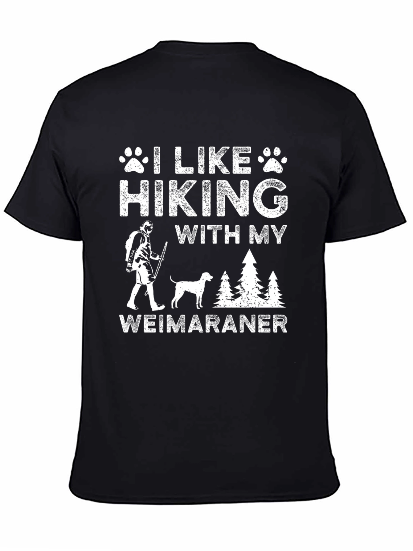 Hiking With My Weimaraner Graphic T-Shirt